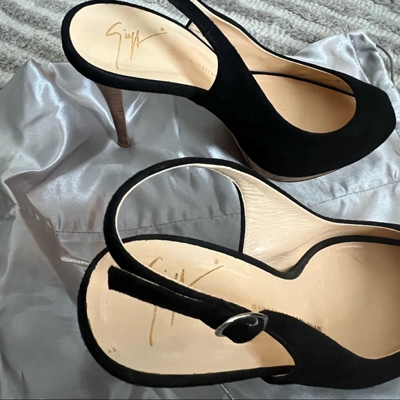 Sharon Suede Slingback Peep-toe Sandal - Picture 13 of 14